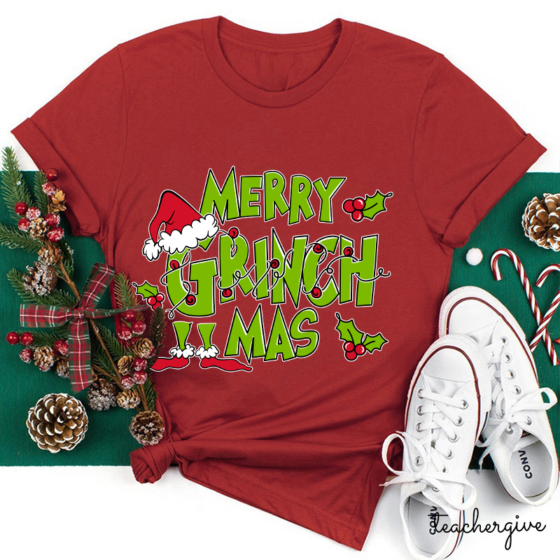 Merry Grinchmas Teacher T-Shirt