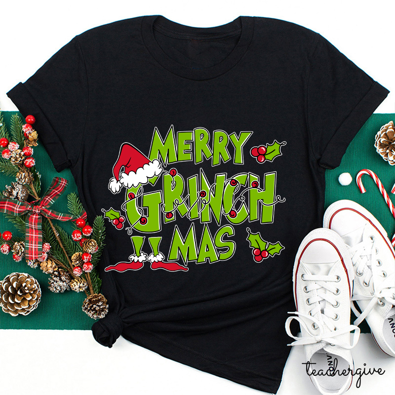 Merry Grinchmas Teacher T-Shirt