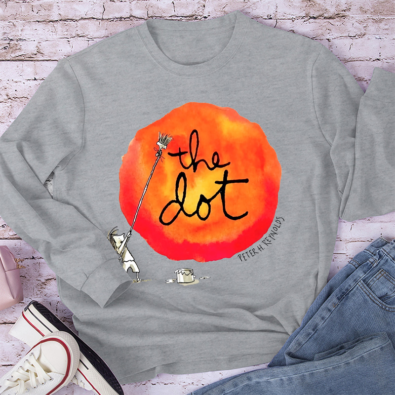 Draw A Dot Teacher Long Sleeve T-Shirt
