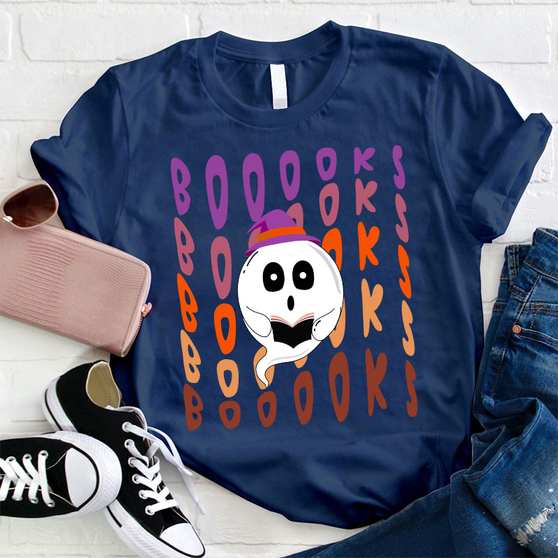 Booooks Reading Halloween T-Shirt