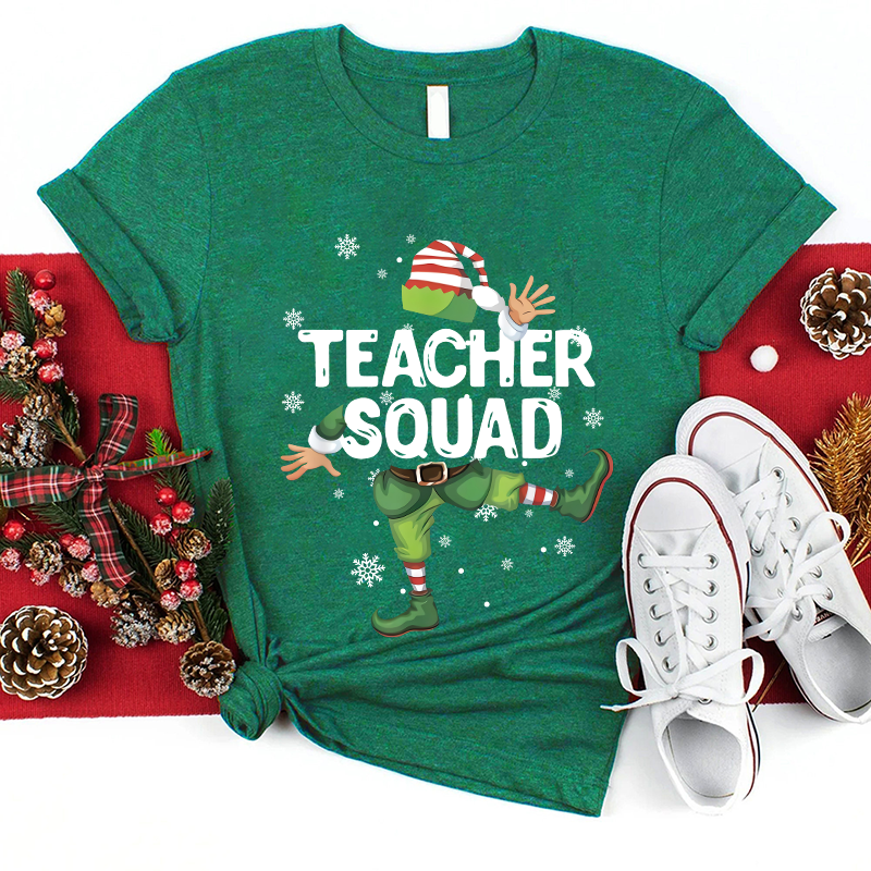 Teacher Squad Elf Teacher T-Shirt