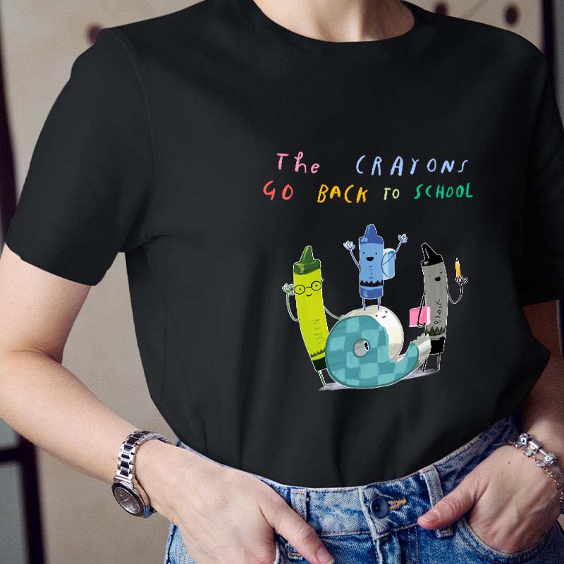 The Crayons Go Back To School Teacher T-Shirt