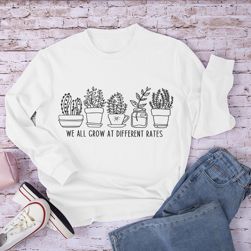We All Grow At Differents Rates Long Sleeve T-Shirt