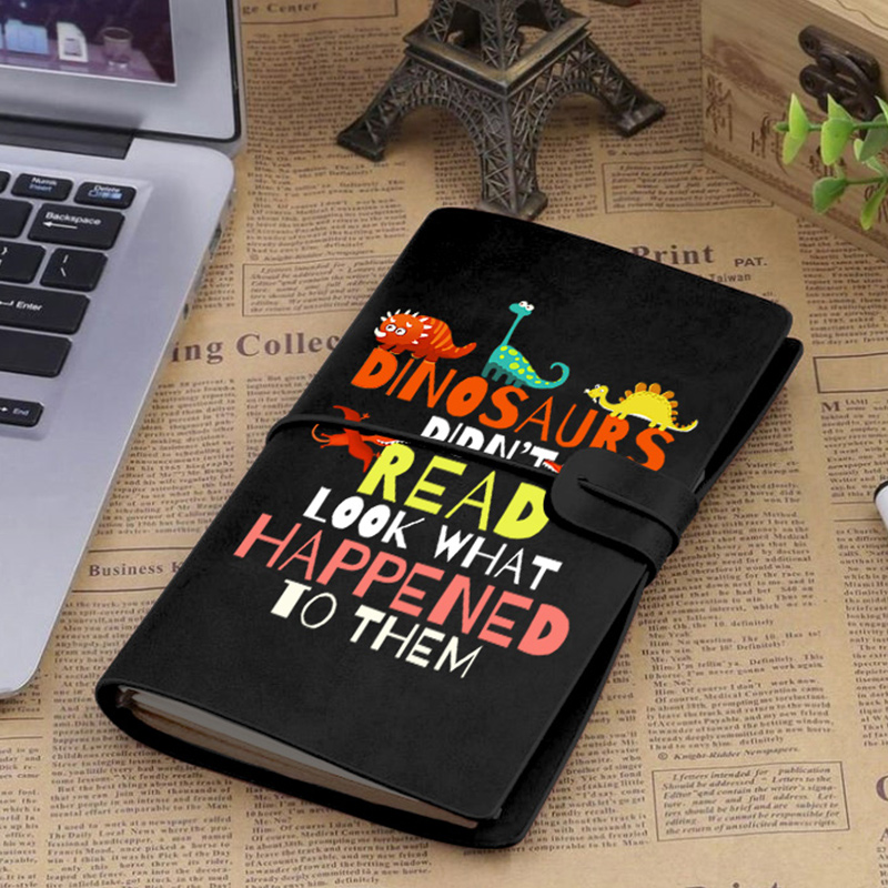 Dinosaurs Didn't Read Look What Happened To Them Faux Leather Notebook