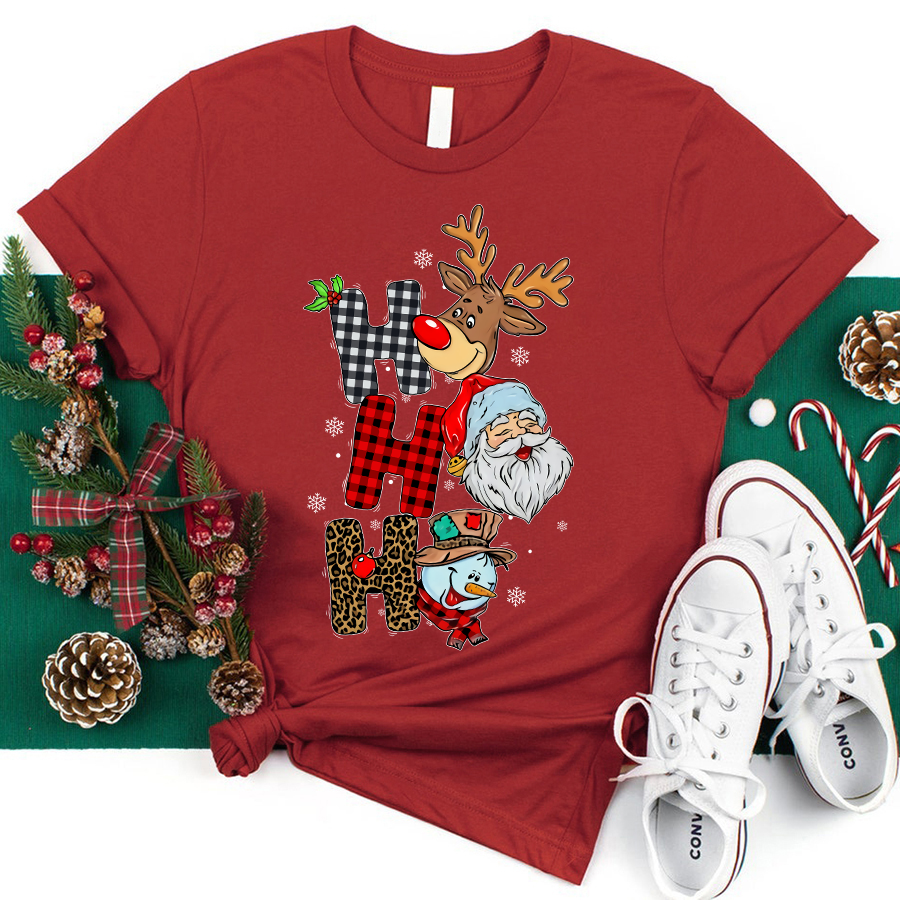 HO HO HO The Happy Snowman  Teacher T-Shirt