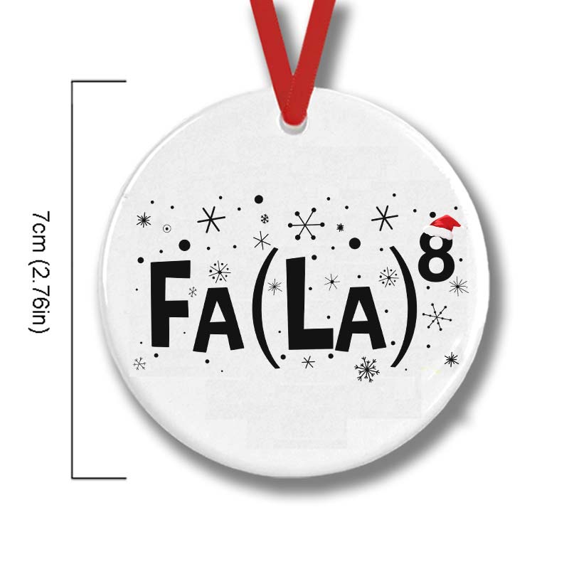 Fa La Christmas Lights Ceramic Ornament