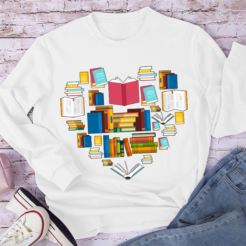 Fill Your Heart With Books Long Sleeve T-Shirt