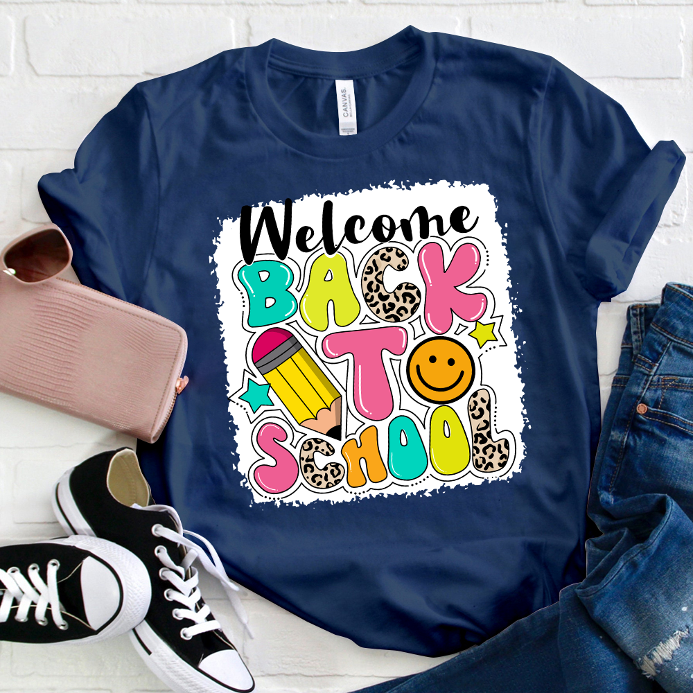 Square Welcome Back To School Smile T-Shirt