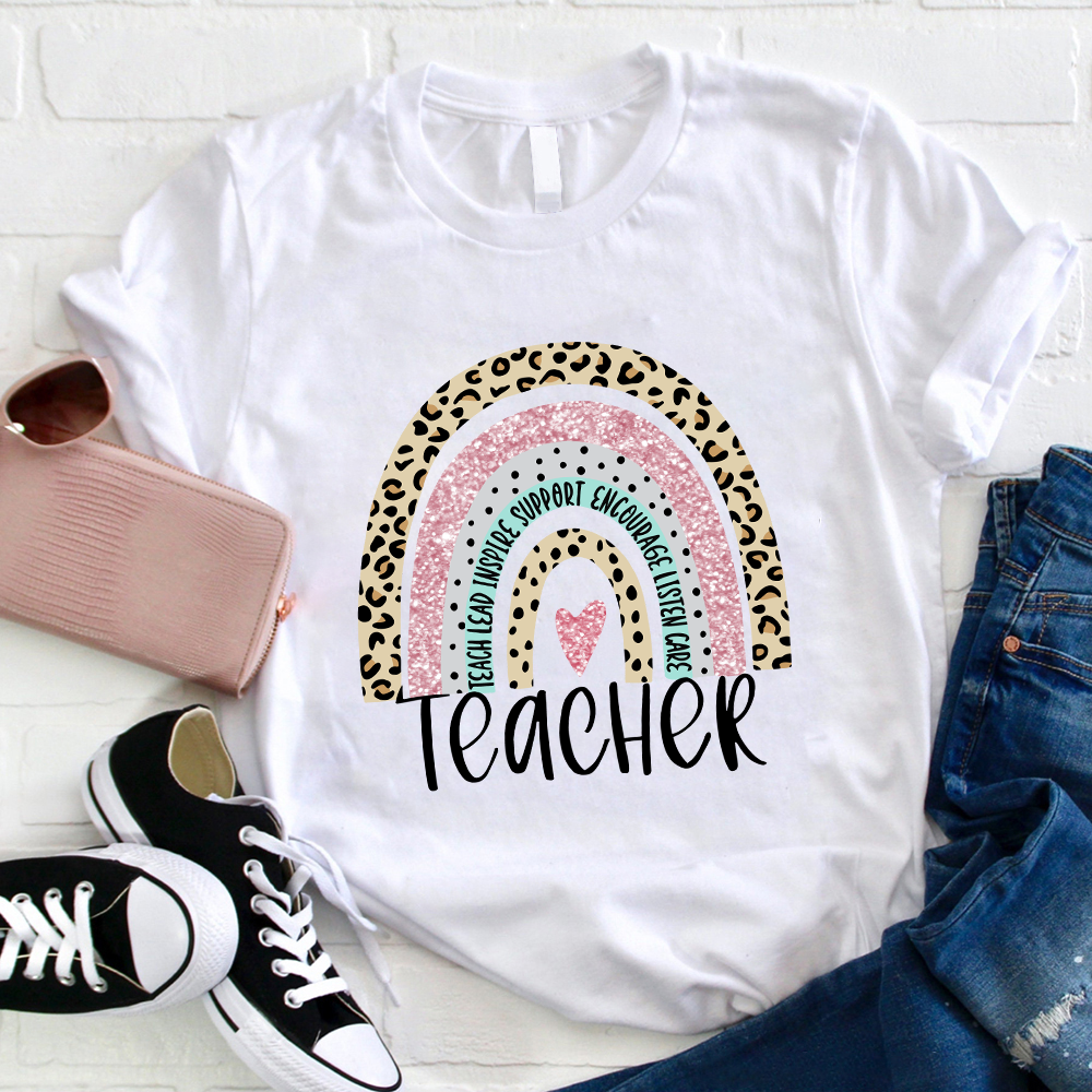 Support Encourage And Care Teacher T-Shirt