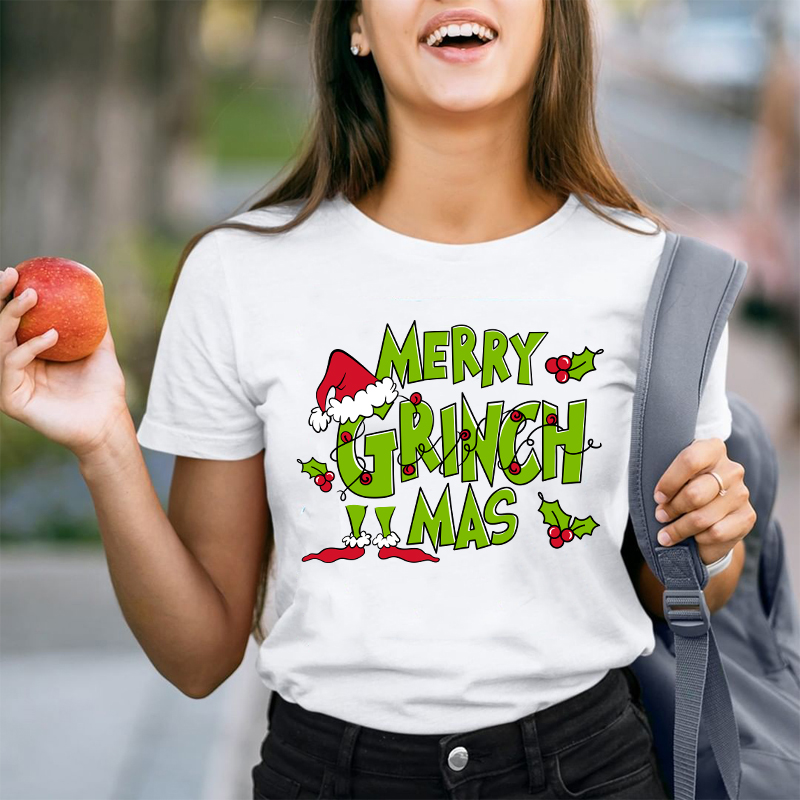 Merry Grinchmas Teacher T-Shirt