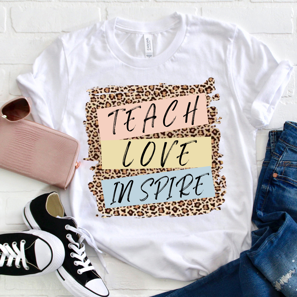 Leopard Teach Love Inspire T-Shirt