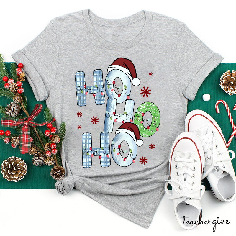 Ho Ho Ho Santa Is Coming Teacher T-Shirt