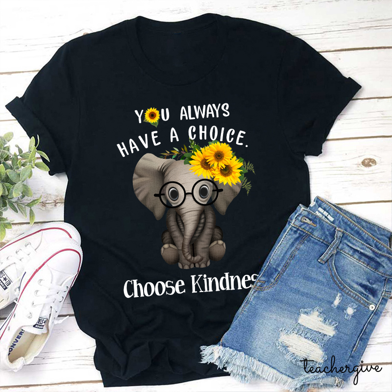 You Always Have A Choice Choose Kindness Teacher T-Shirt
