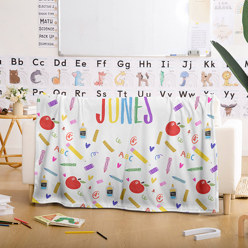 Personalized Printed Teacher Blanket