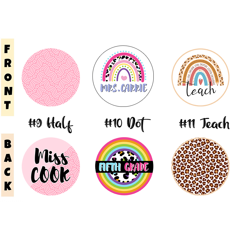 Personalized Rainbow Book Teacher Lanyard