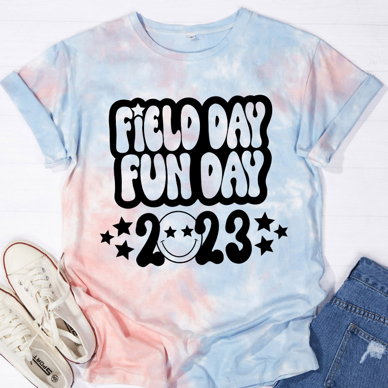 Field Day Fun Day Teacher Tie-dye T-Shirt