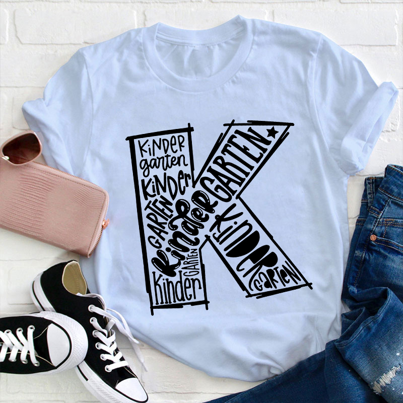 Personalized Grade Kindergarten Teacher T-Shirt