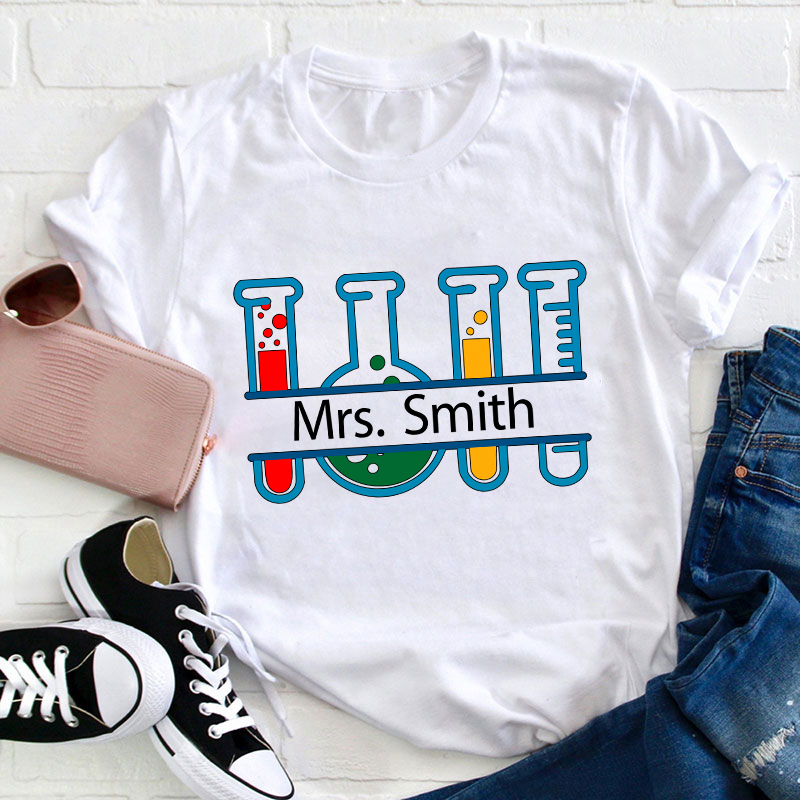 Personalized Name Chemical Teacher T-Shirt