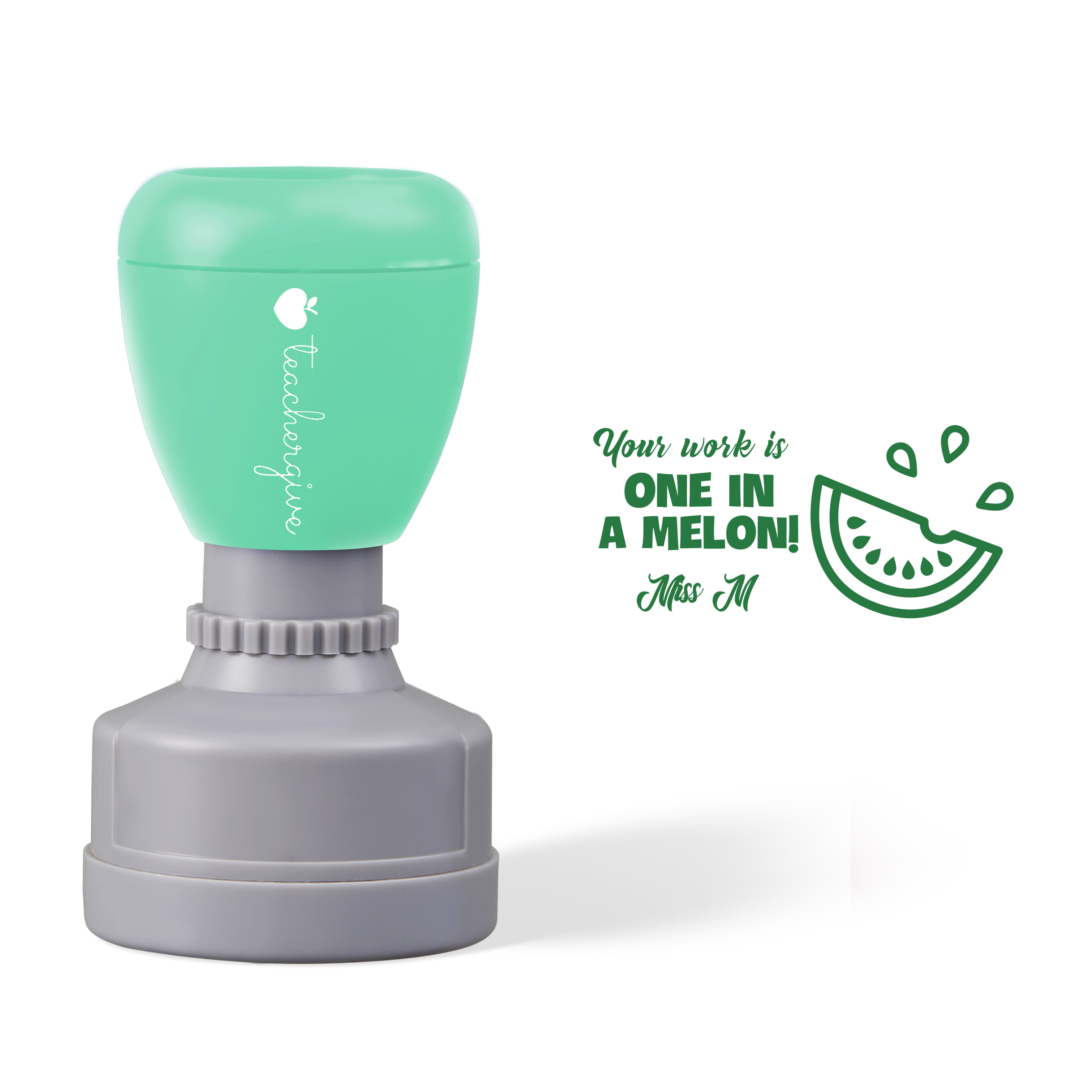 Personalized You'r Work Is One In A Melon Teacher Stamp