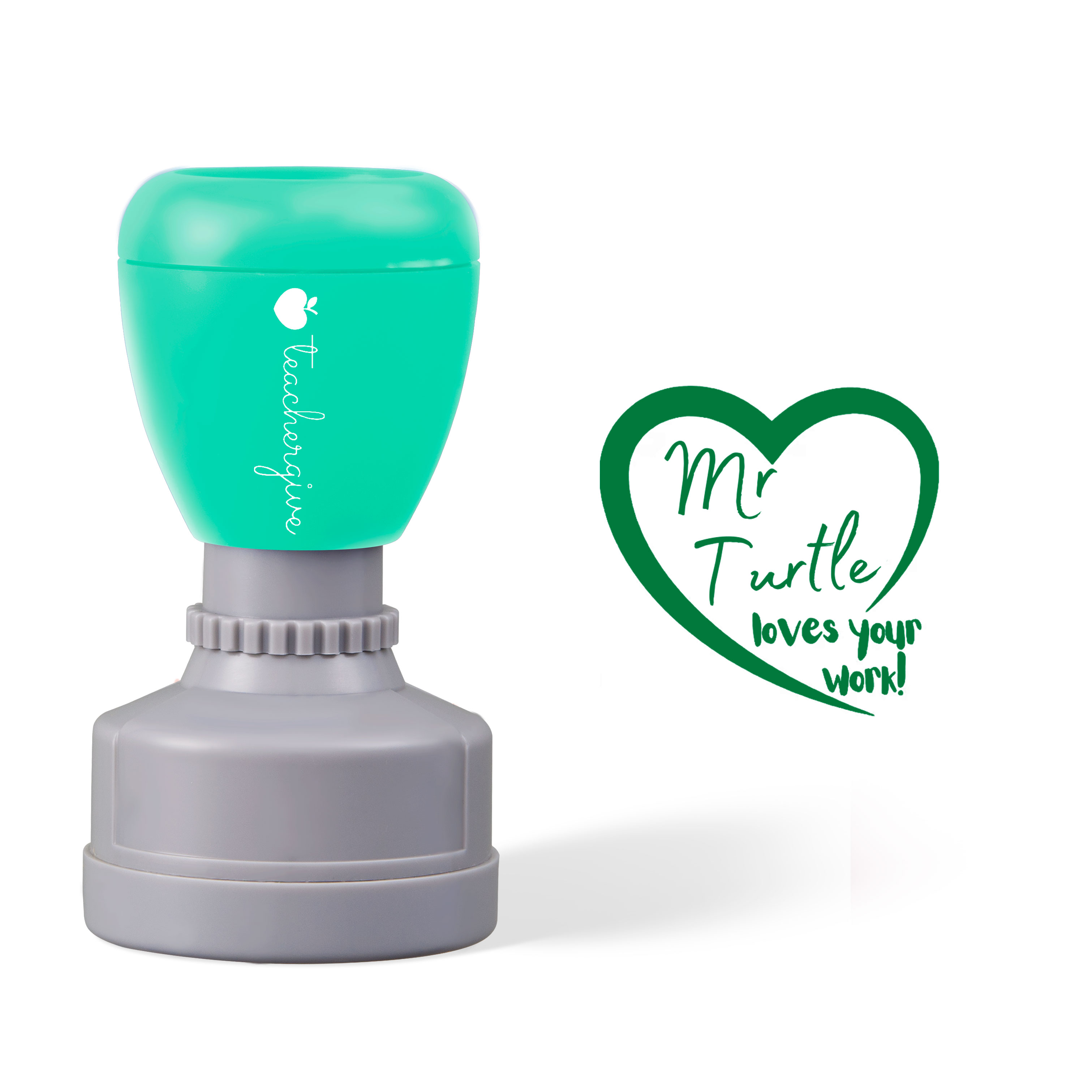 Personalized Loves Your Work Teacher Stamp