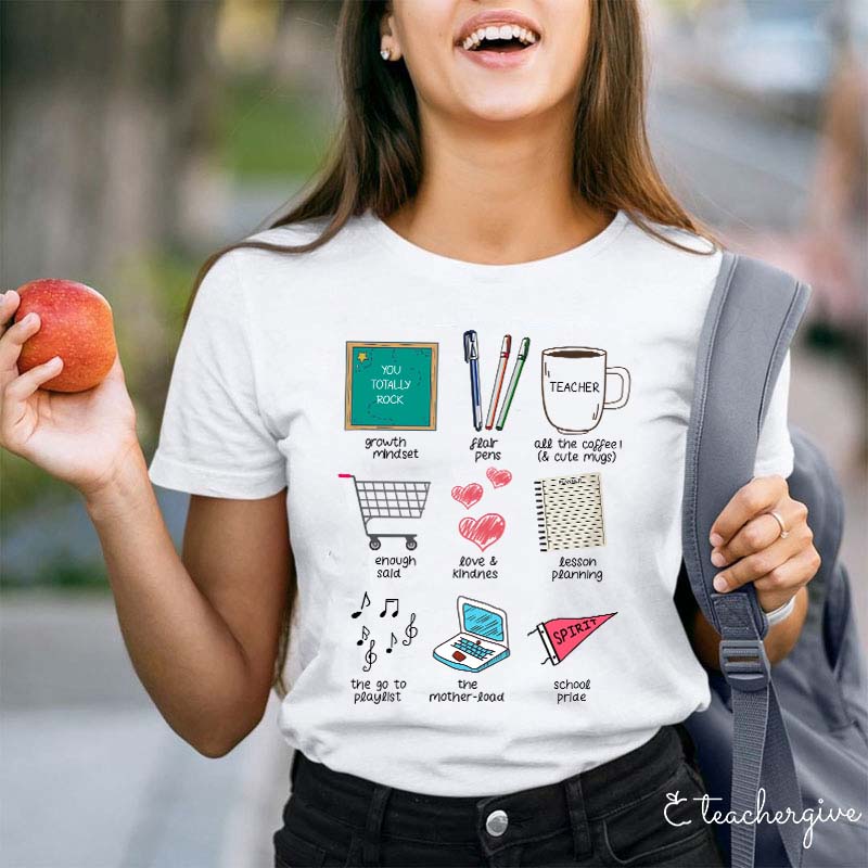 Growth Mindset Love And Kindness Teacher T-Shirt