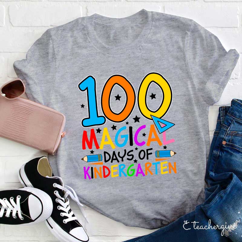 Personalized Grade 100 Magical Days Teacher T-Shirt