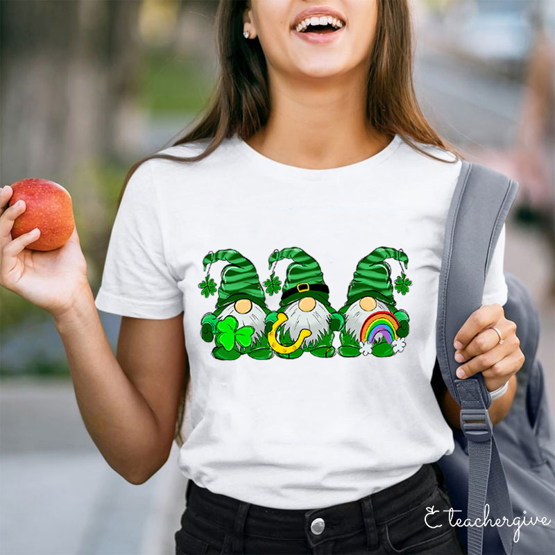 Clover Gnomies Teacher T-Shirt