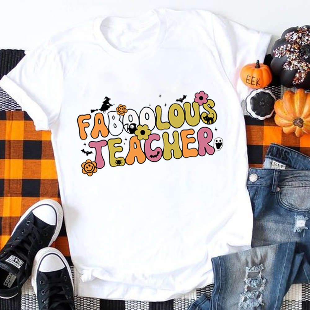 Faboolous Teacher Halloween Witch T-Shirt