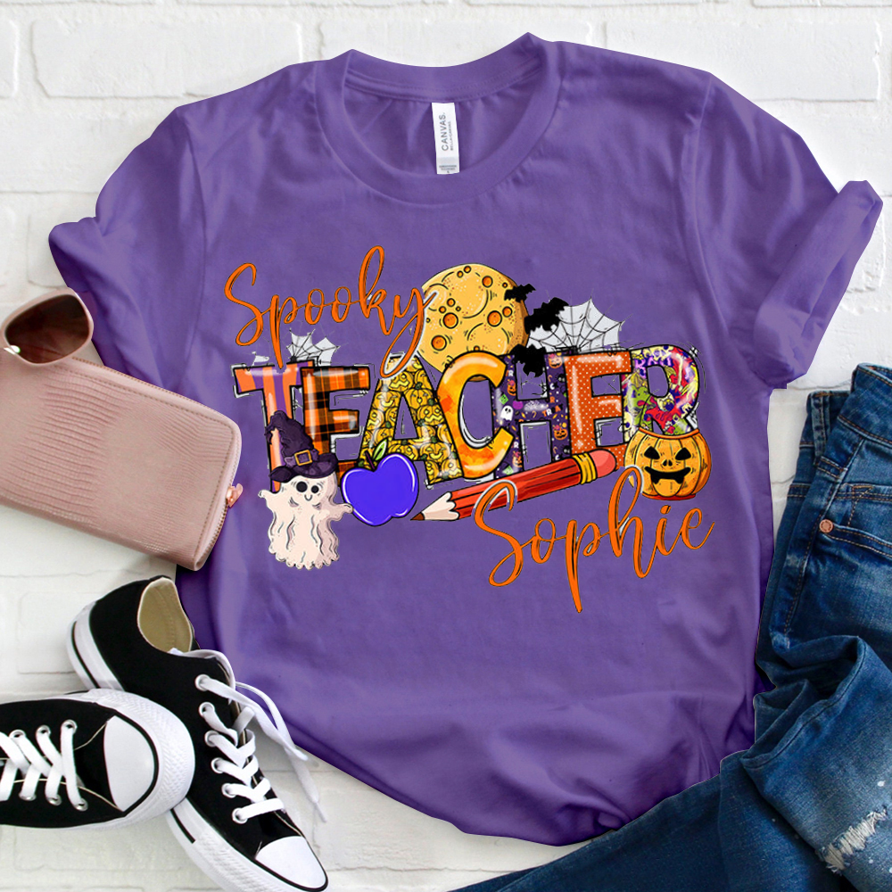 Personalized Spooky Teacher T-Shirt