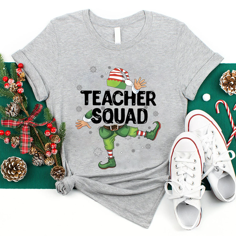 Teacher Squad Elf Teacher T-Shirt