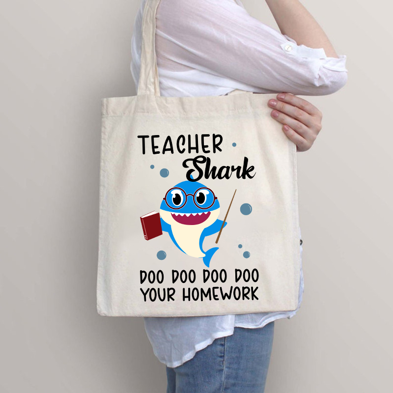 Teacher Shark Do Your Homework Tote Bag