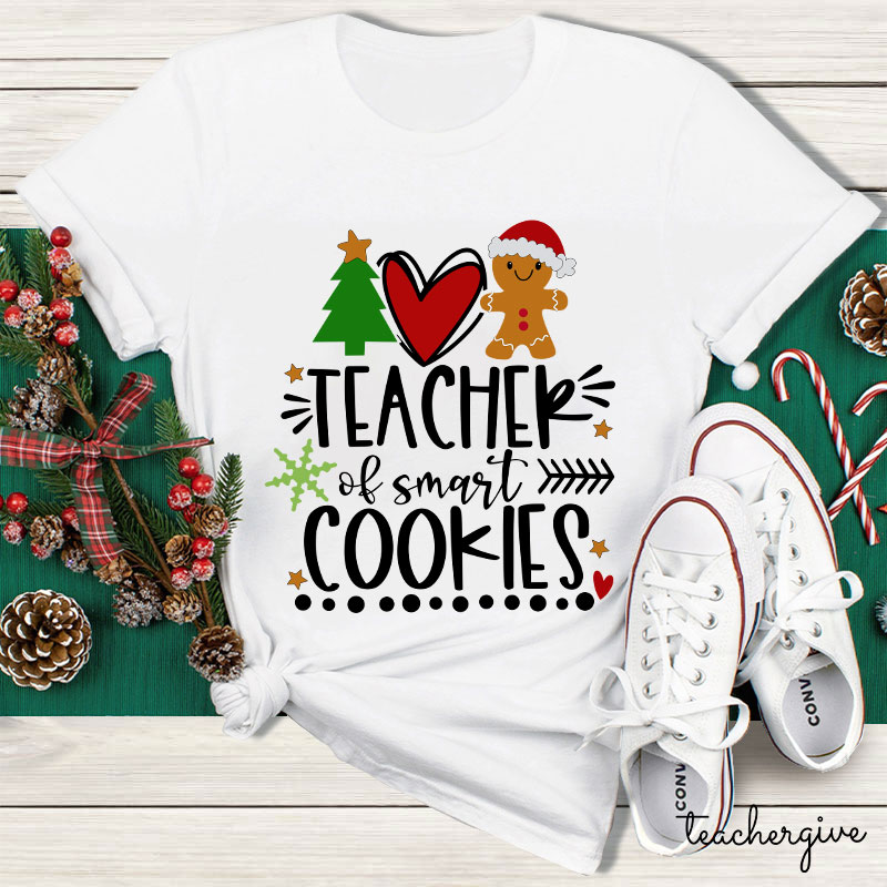 Teacher Of Smart Cookies Gingerbread Man Teacher T-Shirt