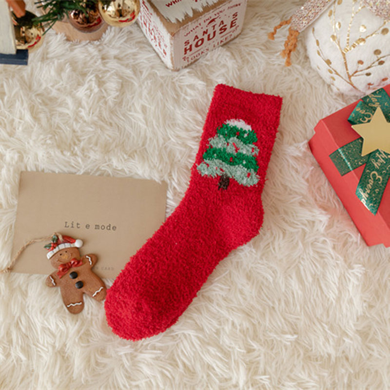 Cute Furry Striped Socks Teacher Socks