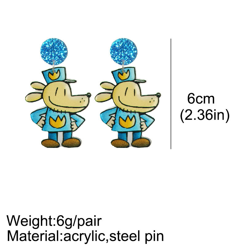 Here Comes The Dog Man Teacher Acrylic Earrings