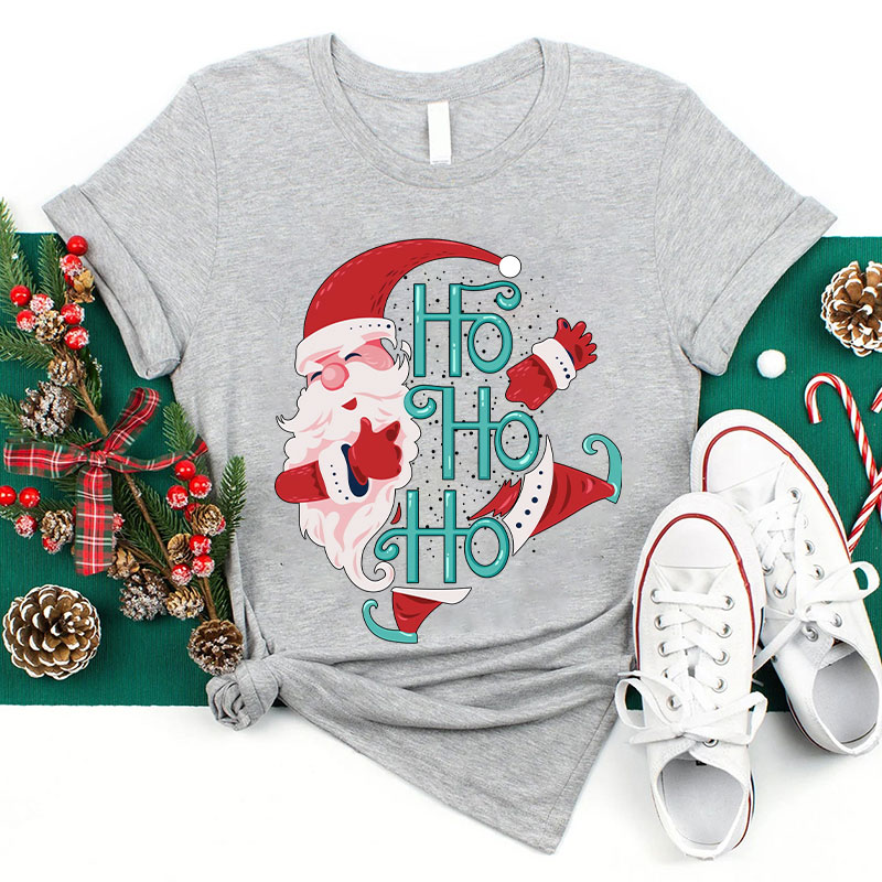 Happy Santa Is Coming Teacher T-Shirt