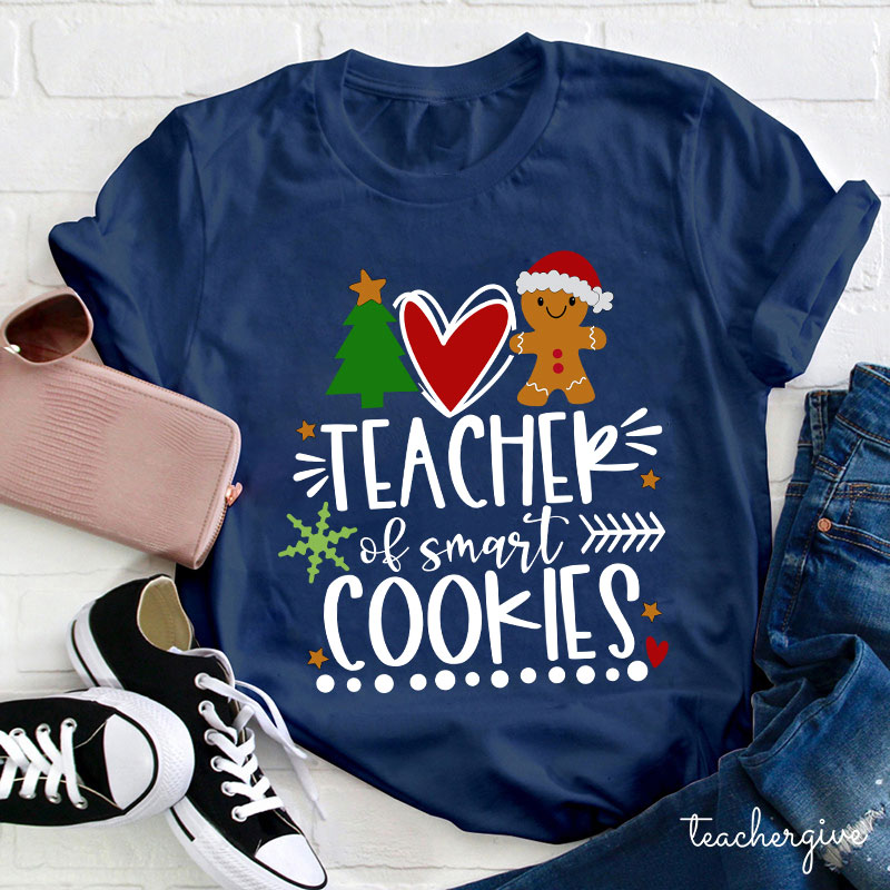 Teacher Of Smart Cookies Gingerbread Man Teacher T-Shirt