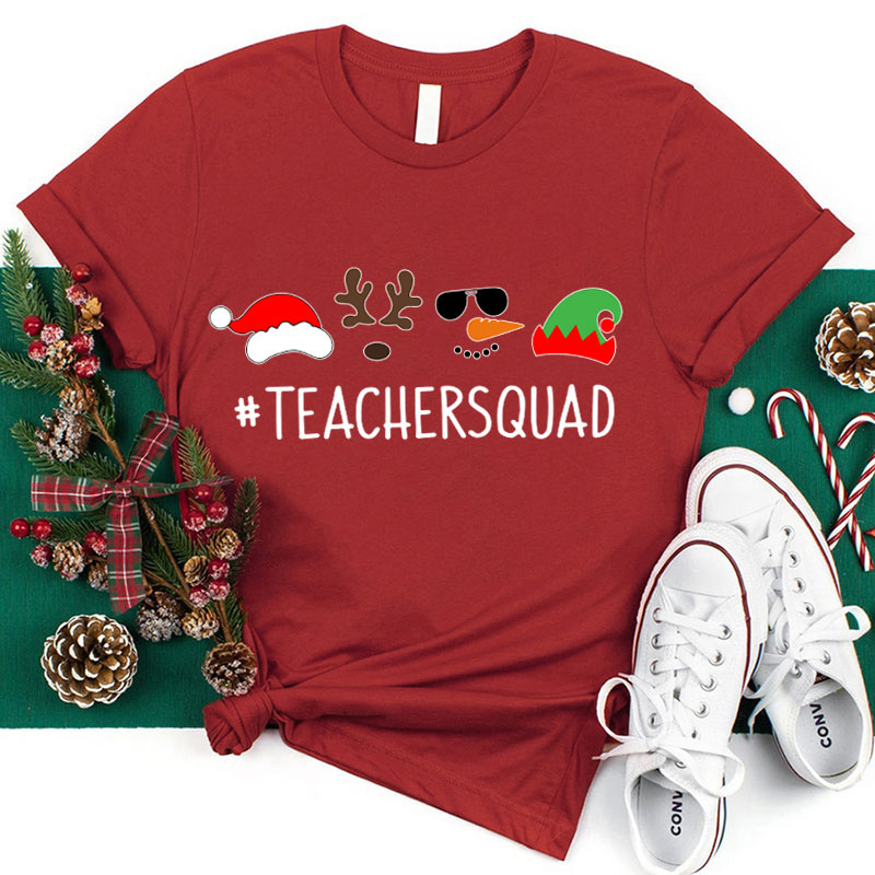 Christmas Vibes Teachersquad Teacher T-Shirt