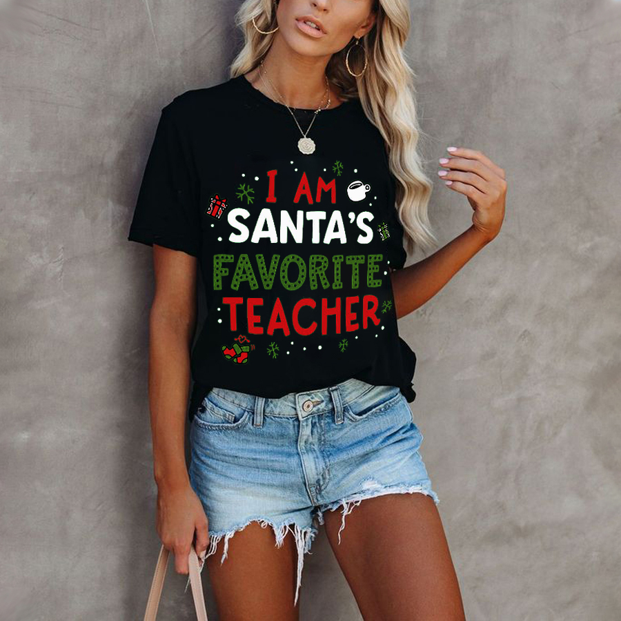I Am Santa's Favorite Teacher T-Shirt