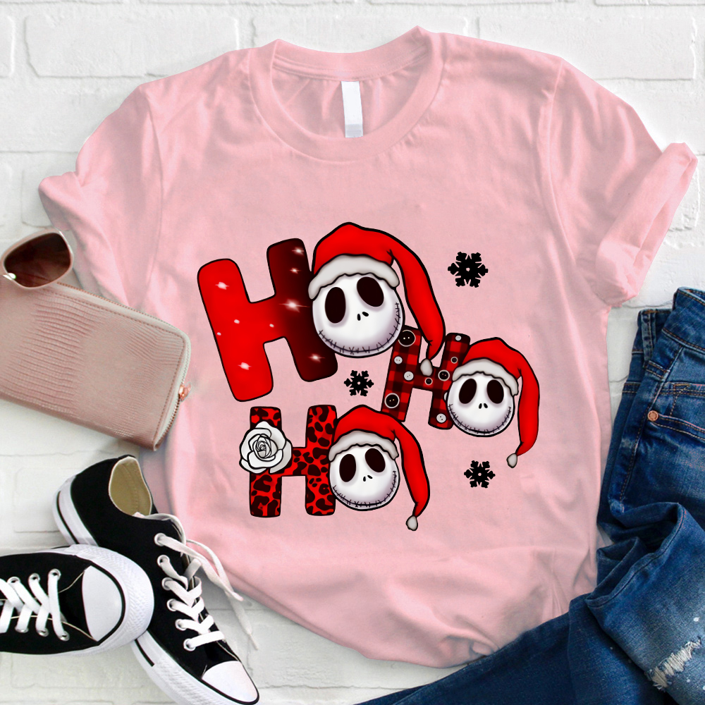 HO HO HO The Nightmare Before Christmas Teacher T-Shirt