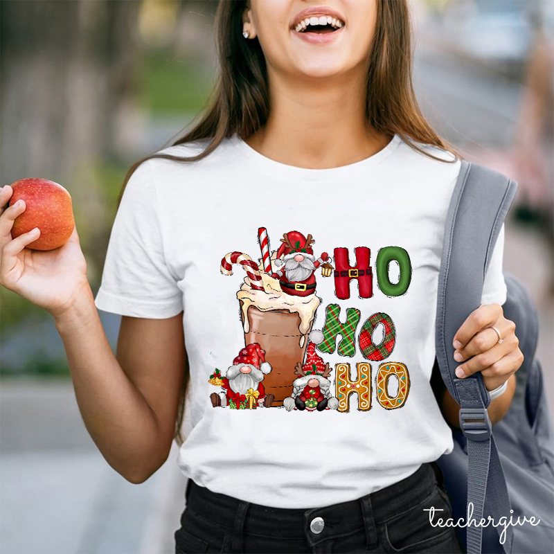 Ho Ho Ho Here Comes The Santa Teacher T-Shirt