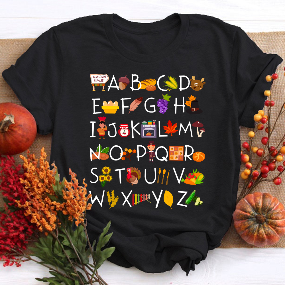Thanksgiving Alphabet Teacher T-Shirt