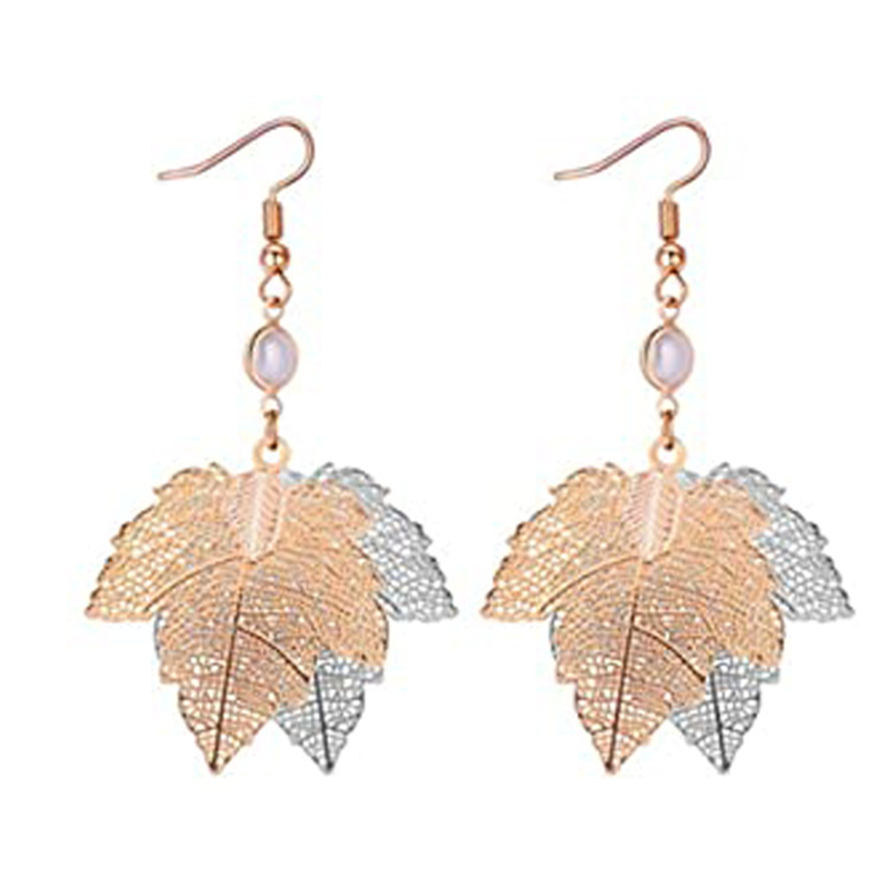 Leaf patterns Metal Earrings