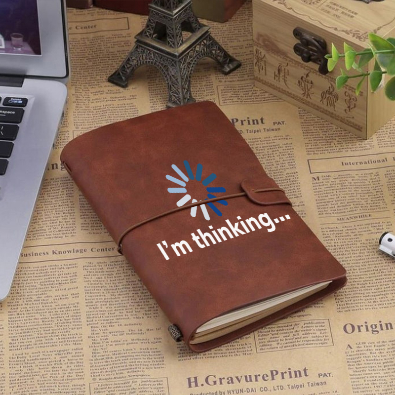 I'm Thinking Teacher Faux Leather Notebook