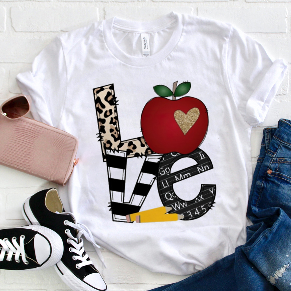 LOVE Shining Apple Different Patterns T-Shirt