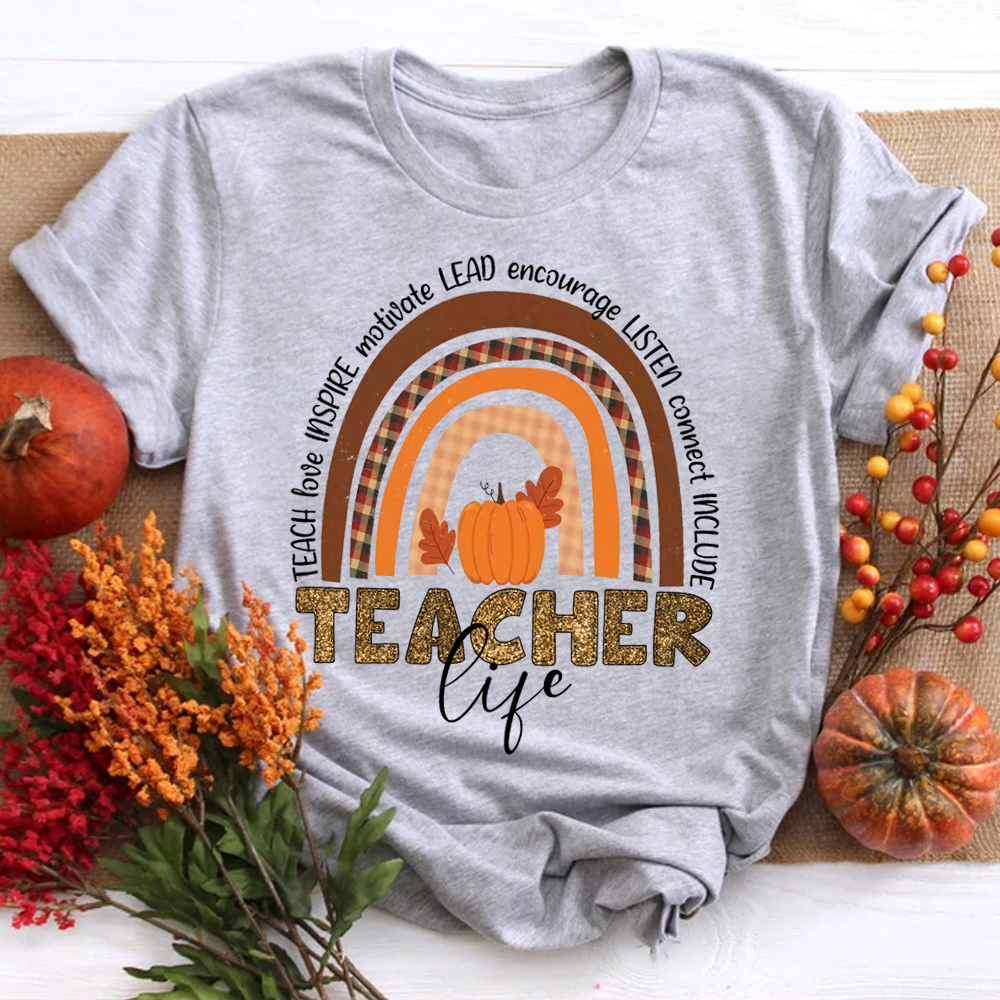Teach Love Inspire Motivate Lead Encourage Listen Connect Include Teacher T-Shirt