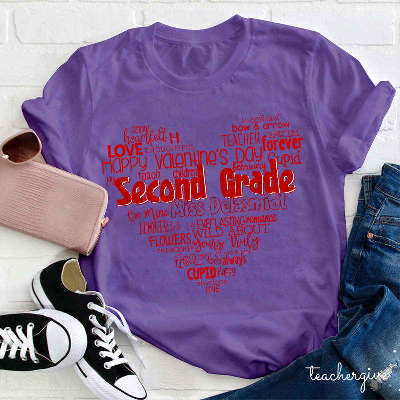 Personalized Teacher's Valentine's Day Teacher T-Shirt