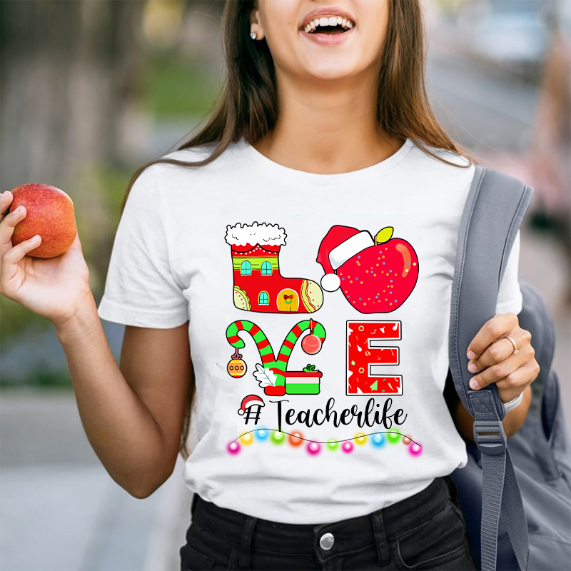 Christmas Love Teacherlife T-Shirt