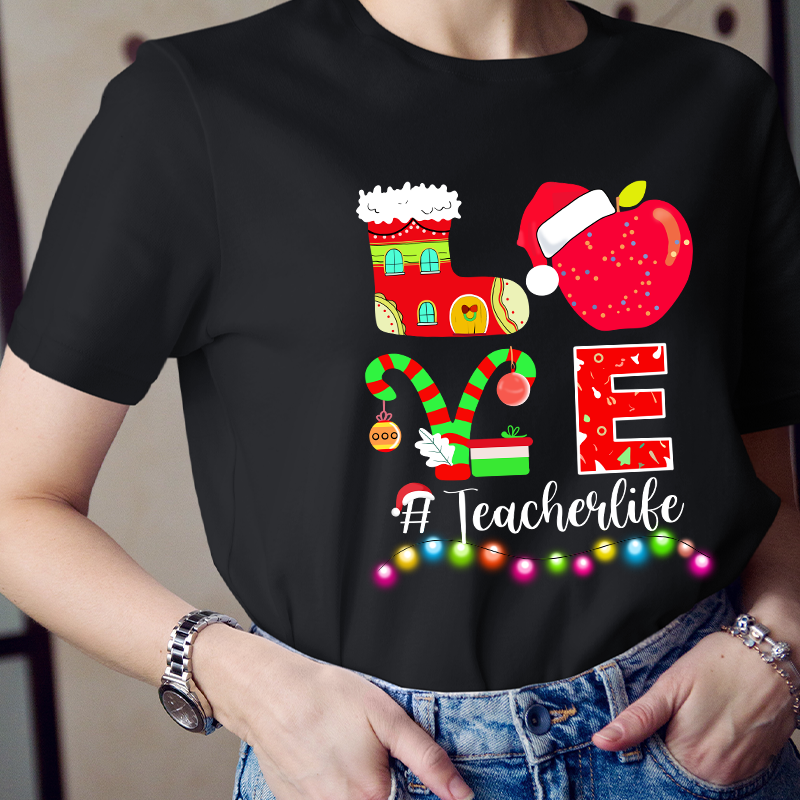 Christmas Love Teacherlife T-Shirt