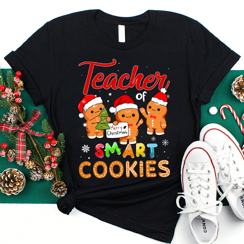 Teacher Of Smart Cookies Christmas T-Shirt