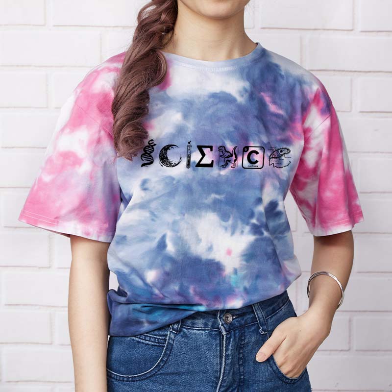 Science Lover Teacher Tie-dye T-Shirt